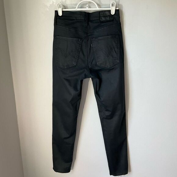 Levis Coated Mile High Super Skinny, Black 5Pocket Jeans, 25 - Picture 5 of 12